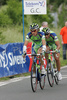 Franco Pellizotti of Italia (Liquigas) and Francesco Chicchi of Italia (Liquigas) at Crni Kal (GC II. category) in the 2nd stage from Piran to Koper (179 km) of the 15th Tour de Slovenie. The race was held on 12th of June, 2008.
