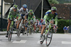 Team Lampre, first Gorazd Stangelj of Slovenia (Liquigas) during 3rd stage from Skofja Loka to Krvavec (110 km) of the 15th Tour de Slovenie. The race was held on 13th of June, 2008.
