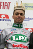 Winner Jure Golcer of Slovenia (LPR Brakes) with crown of the king of Krvavec in 3rd stage from Skofja Loka to Krvavec (110 km) of the 15th Tour de Slovenie. The race was held on 13th of June, 2008.
