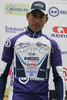 Enrico Rossi of Italia (NGC Medical - OTC Indutria Porte) in blue jersey as the best in points classification of 3rd stage from Skofja Loka to Krvavec (110 km) of the 15th Tour de Slovenie. The race was held on 13th of June, 2008.
