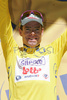 Cadel Evans (Aus, Silence-Lotto) in yellow jersey as the best in general classification at 14th stage from Nimes to Digne les Bains (194,5 km) of Tour de France, 2008. The stage was held on 19th of July, 2008.
