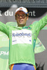 Oscar Freire (Spa, Rabobank) in green jersey as the best in points classification at 14th stage from Nimes to Digne les Bains (194,5 km) of Tour de France, 2008. The stage was held on 19th of July, 2008.
