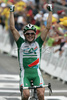 Winner Simon Gerrans (Aus, Credit Agricole) at 15th stage from Embrun (FRA) to Prato Nevoso (ITA,  183 km) of Tour de France, 2008. The stage was held on 20th of July, 2008.

