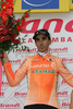 Egoi Martinez (Spa, Euskaltel-Euskadi) as most combatitive rider of the day in 15th stage from Embrun (FRA) to Prato Nevoso (ITA,  183 km) of Tour de France, 2008. The stage was held on 20th of July, 2008.
