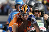 Denis Menchov (Rus, Rabobank) arrived as eighth at the finish of the 17th stage from Embrun to L Alpe-d Huez of Tour de France. The stage was held on 23rd of July, 2008 and it was 210,5 km long.
