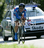 Dmitry Sokolov of Russia riding during U23 time trial race of UCI Road Cycling World Championships in Varese, Italy. U23 time trial of UCI Road cycling World Championships was held in Varese, Italy, on Tuesday 23rd of September 2008.
