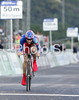 Nicolas Boisson of France finishing U23 time trial race of UCI Road Cycling World Championships in Varese, Italy. U23 time trial of UCI Road cycling World Championships was held in Varese, Italy, on Tuesday 23rd of September 2008.
