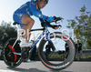Winner Adriano Malori of Italy riding during U23 time trial race of UCI Road Cycling World Championships in Varese, Italy. U23 time trial of UCI Road cycling World Championships was held in Varese, Italy, on Tuesday 23rd of September 2008.
