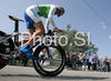Polona Batagelj of Slovenia riding during Women elite time trial race of UCI Road Cycling World Championships in Varese, Italy. Women elite time trial of UCI Road cycling World Championships was held in Varese, Italy, on Wednesday 24th of September 2008.
