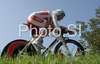 Trine Schmidt of Denmark riding during Women elite time trial race of UCI Road Cycling World Championships in Varese, Italy. Women elite time trial of UCI Road cycling World Championships was held in Varese, Italy, on Wednesday 24th of September 2008.
