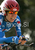 Fourth placed Tatiana Antoshina of Russia riding during Women elite time trial race of UCI Road Cycling World Championships in Varese, Italy. Women elite time trial of UCI Road cycling World Championships was held in Varese, Italy, on Wednesday 24th of September 2008.
