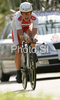 Tenth placed Linda Villumsen of Denmark riding during Women elite time trial race of UCI Road Cycling World Championships in Varese, Italy. Women elite time trial of UCI Road cycling World Championships was held in Varese, Italy, on Wednesday 24th of September 2008.
