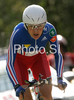 Jeannie Longo-Ciprelli of France riding during Women elite time trial race of UCI Road Cycling World Championships in Varese, Italy. Women elite time trial of UCI Road cycling World Championships was held in Varese, Italy, on Wednesday 24th of September 2008.
