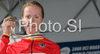 Third placed Judith Arndt of Germany celebrating her medal won in Women elite time trial race of UCI Road Cycling World Championships in Varese, Italy. Women elite time trial of UCI Road cycling World Championships was held in Varese, Italy, on Wednesday 24th of September 2008.
