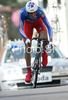 Jerome Coppel of France riding during Men elite time trial race of UCI Road Cycling World Championships in Varese, Italy. Men elite time trial of UCI Road cycling World Championships was held in Varese, Italy, on Thursday 25th of September 2008.
