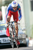 Jerome Coppel of France riding during Men elite time trial race of UCI Road Cycling World Championships in Varese, Italy. Men elite time trial of UCI Road cycling World Championships was held in Varese, Italy, on Thursday 25th of September 2008.
