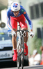 Jerome Coppel of France riding during Men elite time trial race of UCI Road Cycling World Championships in Varese, Italy. Men elite time trial of UCI Road cycling World Championships was held in Varese, Italy, on Thursday 25th of September 2008.

