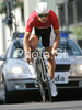 Winner Bert Grabsch of Germany riding during Men elite time trial race of UCI Road Cycling World Championships in Varese, Italy. Men elite time trial of UCI Road cycling World Championships was held in Varese, Italy, on Thursday 25th of September 2008.
