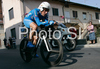 Marco Pinotti of Italy riding during Men elite time trial race of UCI Road Cycling World Championships in Varese, Italy. Men elite time trial of UCI Road cycling World Championships was held in Varese, Italy, on Thursday 25th of September 2008.
