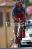 Sylvain Chavanel of France riding during Men elite time trial race of UCI Road Cycling World Championships in Varese, Italy. Men elite time trial of UCI Road cycling World Championships was held in Varese, Italy, on Thursday 25th of September 2008.
