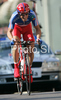 Sylvain Chavanel of France riding during Men elite time trial race of UCI Road Cycling World Championships in Varese, Italy. Men elite time trial of UCI Road cycling World Championships was held in Varese, Italy, on Thursday 25th of September 2008.
