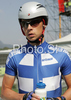 Matti Helminen of Finland is warming up  during Elite Men time trial race of UCI Road Cycling World Championships in Varese, Italy. Elite Men time trial of UCI Road cycling World Championships was held in Varese, Italy, on Thursday 25th of September 2008.
