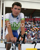 Janez Brajkovic of Slovenia is warming up during Elite Men time trial race of UCI Road Cycling World Championships in Varese, Italy. Elite Men time trial of UCI Road cycling World Championships was held in Varese, Italy, on Thursday 25th of September 2008.
