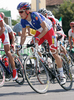Jocelyn Bar of France riding during Men U23 road race of UCI Road Cycling World Championships in Varese, Italy. Men U23 road race of UCI Road cycling World Championships was held in Varese, Italy, on Friday 26th of September 2008.

