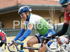 Sigrid Corneo of Slovenia riding in peloton during Women elite road race of UCI Road Cycling World Championships in Varese, Italy. Women Elite road race of UCI Road cycling World Championships was held in Varese, Italy, on Saturday 27th of September 2008.
