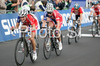 Winner Nicole Cooke of Great Britain riding during Women elite road race of UCI Road Cycling World Championships in Varese, Italy. Women Elite road race of UCI Road cycling World Championships was held in Varese, Italy, on Saturday 27th of September 2008. <br> 
