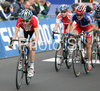 Third placed Judith Arndt of Germany riding during Women elite road race of UCI Road Cycling World Championships in Varese, Italy. Women Elite road race of UCI Road cycling World Championships was held in Varese, Italy, on Saturday 27th of September 2008.
