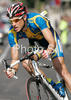 Marcus Ljungqvist of Sweden riding during Men elite road race of UCI Road Cycling World Championships in Varese, Italy. Men Elite road race of UCI Road cycling World Championships was held in Varese, Italy, on Sunday 28th of September 2008.
