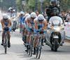 Team Garmin Slipstream riding during first stage of 92nd Giro d Italia, team time trial race. First stage of 92nd Giro d Italia was held on 9th of May 2009, in Venezia, Italy.

