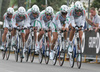 Team LPR Brakes Farnese Vini riding during first stage of 92nd Giro d Italia, team time trial race. First stage of 92nd Giro d Italia was held on 9th of May 2009, in Venezia, Italy.
