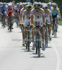 Team Columbia High Road is leading peloton during second stage of 92nd Giro d Italia. Second stage of 92nd Giro d Italia in length of 156km was held on 10th of May 2009, and was leading riders from Venezia, Italy, to Trieste, Italy.
