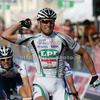 Winner Alessandro Petacchi of Italy (LPR Brakes - Farnese Vini) celebrates his victory in
