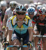 Janez Brajkovic of Slovenia (Astana) riding during third stage of 92nd Giro d Italia. Third stage of 92nd Giro d Italia in length of 198km was held on 11th of May 2009, and was leading riders from Grado, Italy, to Valdobbiadene, Italy.
