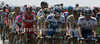 Cycllists riding during third stage from Grado to Valdobbiadene (198 km) of 92th Giro di Italy. The third stage was held on Monday, 11th of May 2009. during third stage of 92nd Giro d Italia. Third stage of 92nd Giro d Italia in length of 198km was held on 11th of May 2009, and was leading riders from Grado, Italy, to Valdobbiadene, Italy.
