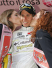 Thomas Lovkvist of Sweden (Team Columbia - Highroad) in white jersey after fourth stage of 92nd Giro d Italia. Fourth stage of 92nd Giro d Italia in length of 162km was held on 12th of May 2009, and was leading riders from  Padova, Italy to San Martino di Castrozza, Italy.
