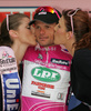 Danilo Di Luca of Italy (LPR Brakes - Farnese Vini) in cyclamine jersey after sixth stage of 92nd Giro d Italia. Sixth stage of 92nd Giro d Italia in length of 248km was held on 14th of May 2009, and was leading riders from Bressanone, Italy to Mayrhofen im Zillertal, Austria.
