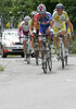 Robert Vrecer of Slovenia (Adria Mobil) as leader and Yauhen Sobal of Belarus (Centri della calzatura) riding in 42. Grand prix Kranj / Memorial of Filip Majcen. The race was 160 km long and was held on Saturday, 30th of May 2009, in Kranj, Slovenia.
