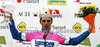 Winner Simon Spilak of Slovenia (Lampre NGC) at the flower ceremony of the third stage of Tour de Slovenie 2009 from Lenart to Krvavec. The third stage was 177 km long and it was held on Sunday, 20th of June, 2009.
