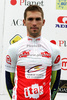 Blaz Furdi of Slovenia (Sava) in the white jersey as the best young cyclist in general classification at the flower ceremony of the third stage of Tour de Slovenie 2009 from Lenart to Krvavec. The third stage was 177 km long and it was held on Sunday, 20th of June, 2009.
