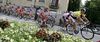 Peloton with Jakob Fuglsang of Denmark (Team Saxo Bank) as the leader riding in the fourth stage of Tour de Slovenie 2009 from Sentjernej to Novo mesto. The fourth stage was 153 km long and it was held on Sunday, 21st of June, 2009.
