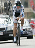 Gustav Larsson of Sweden (Team Saxo Bank) riding at the individual time trial in the first stage of Tour de France (15,5 km).  The individual time trial was held on Saturday, 4th of july in Monaco.  <br> 

