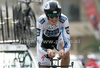 Gustav Larsson of Sweden (Team Saxo Bank) riding at the individual time trial in the first stage of Tour de France (15,5 km).  The individual time trial was held on Saturday, 4th of july in Monaco.  <br> 
