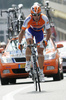 Oscar Freire Gomez of Spain (Rabobank) riding at the individual time trial in the first stage of Tour de France (15,5 km).  The individual time trial was held on Saturday, 4th of july in Monaco.  <br> 
