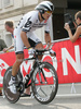 Thor Hushovd of Norway (Cervelo Test Team) riding at the individual time trial in the first stage of Tour de France (15,5 km).  The individual time trial was held on Saturday, 4th of july in Monaco.  <br> 
