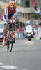 Denis Menchov of Russia (Rabobank) riding at the individual time trial in the first stage of Tour de France (15,5 km).  The individual time trial was held on Saturday, 4th of july in Monaco.  <br> 
