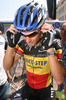 Tom Boonen of Belgium (Quick Step) before the start of second stage of Tour de France from Monaco to Brignoles (187 km).  The second stage was held on Sunday, 5th of July.  <br> 
